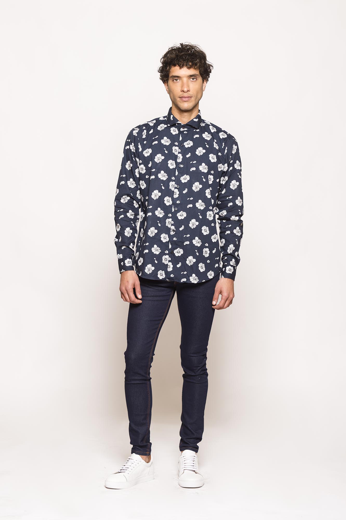 6518SKSP03AM - CAMISA SK SP - LEEDS AZUL MARINO