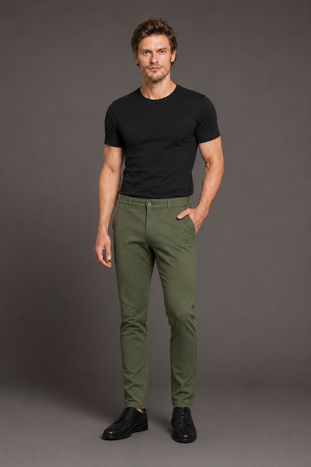 BORG DENIMWEAR REGULAR FIT VERDE MILITAR
