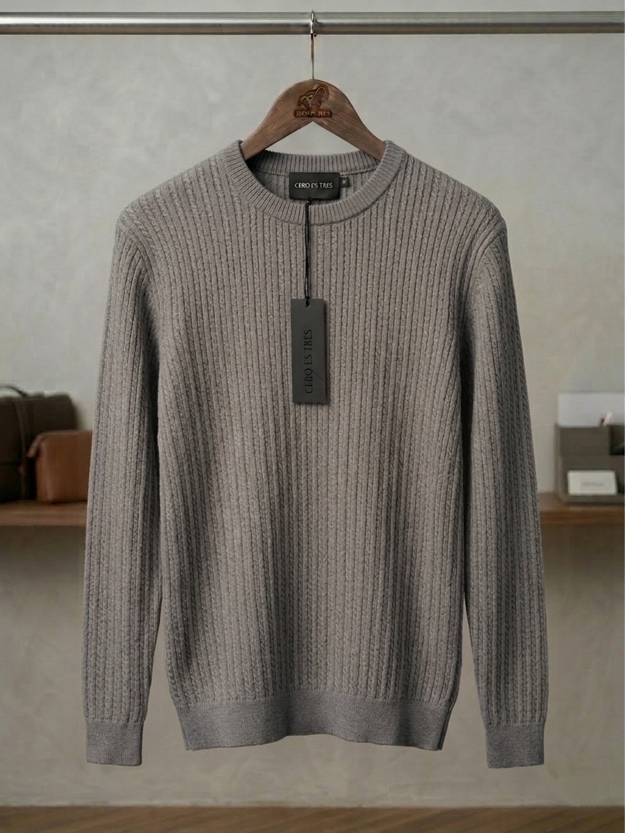 SWEATER IRISH GRIS MEDIO