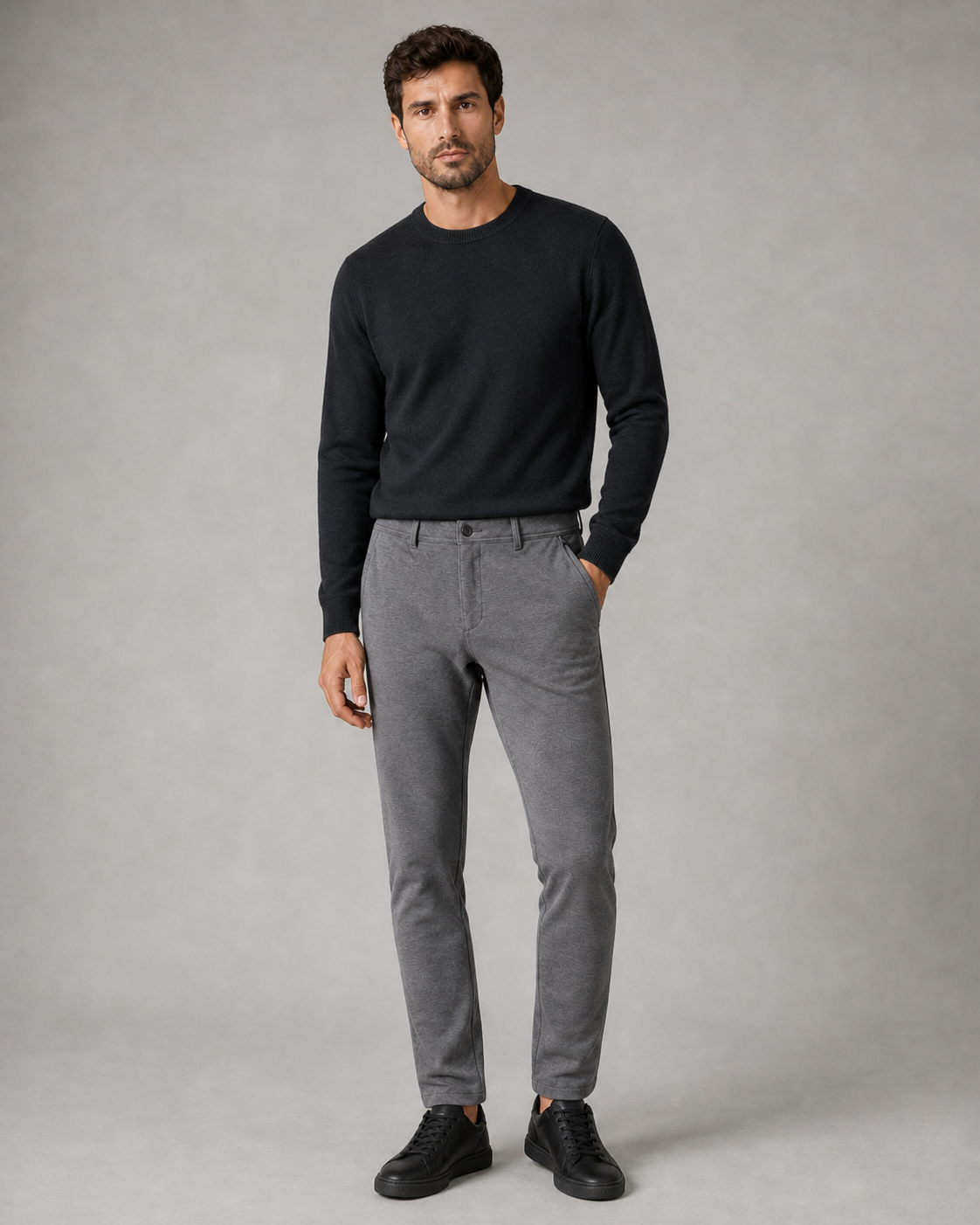 PANTALON RISTRETTO GRIS