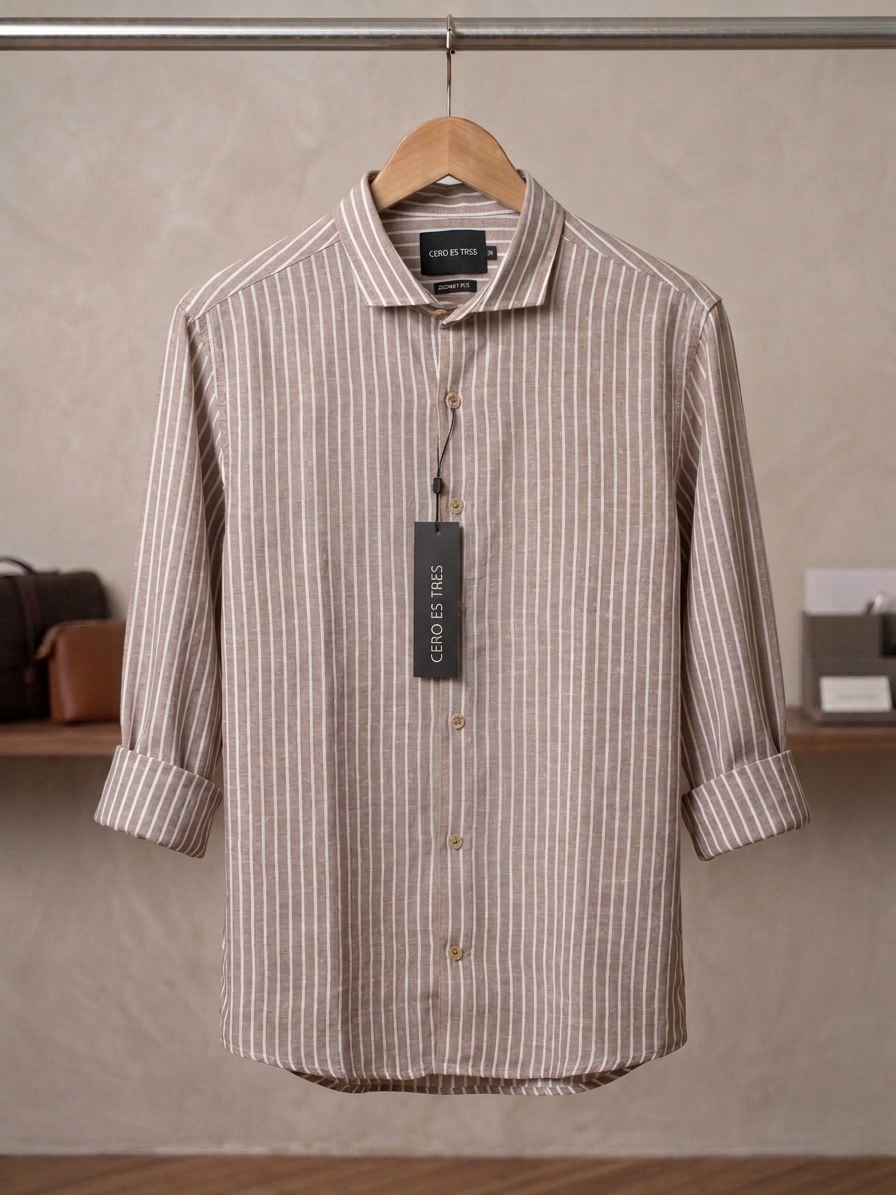 CAMISA WINE TOSTADO