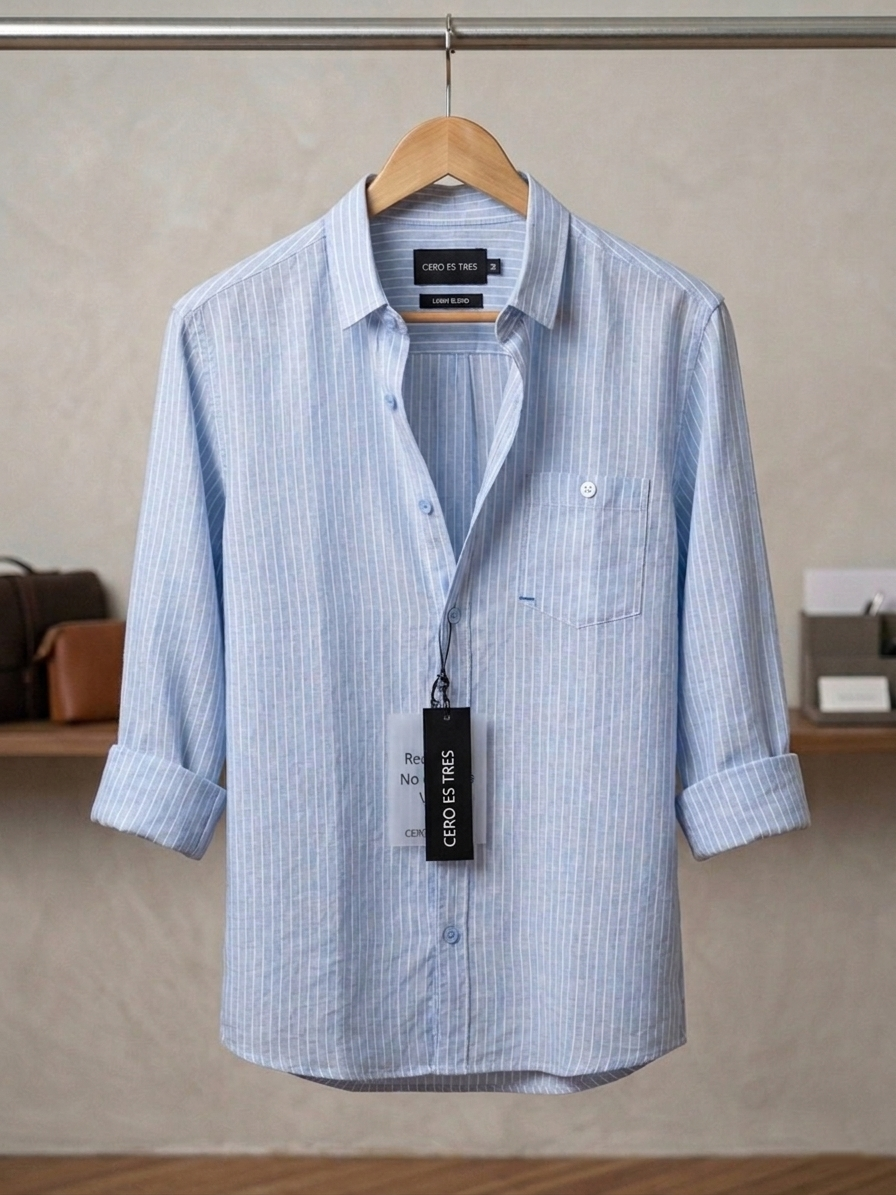 CAMISA MERLOT CELESTE