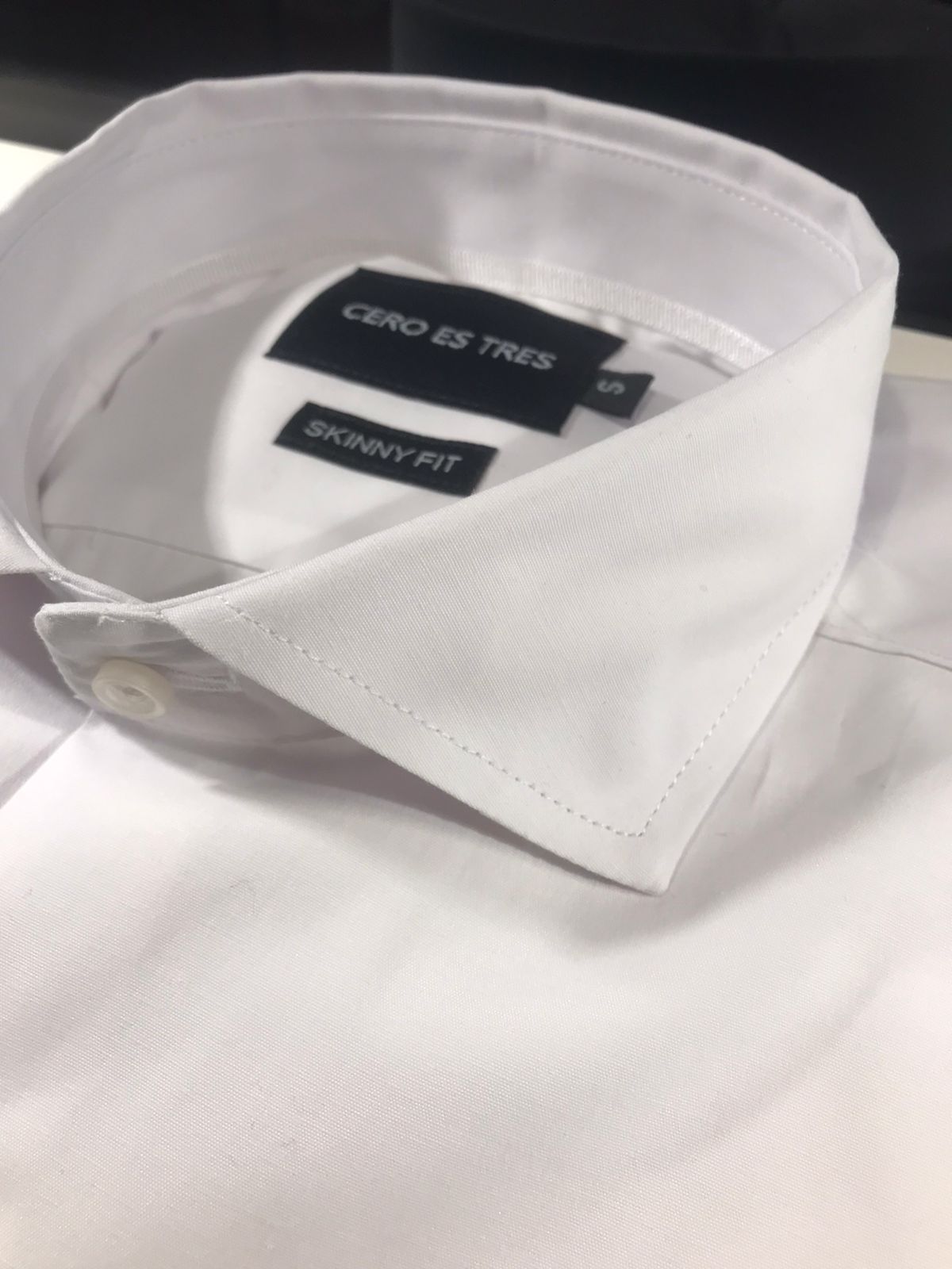 6518SKSPBL - CAMISA SKINNY SUPER PREMIUM BLANCO