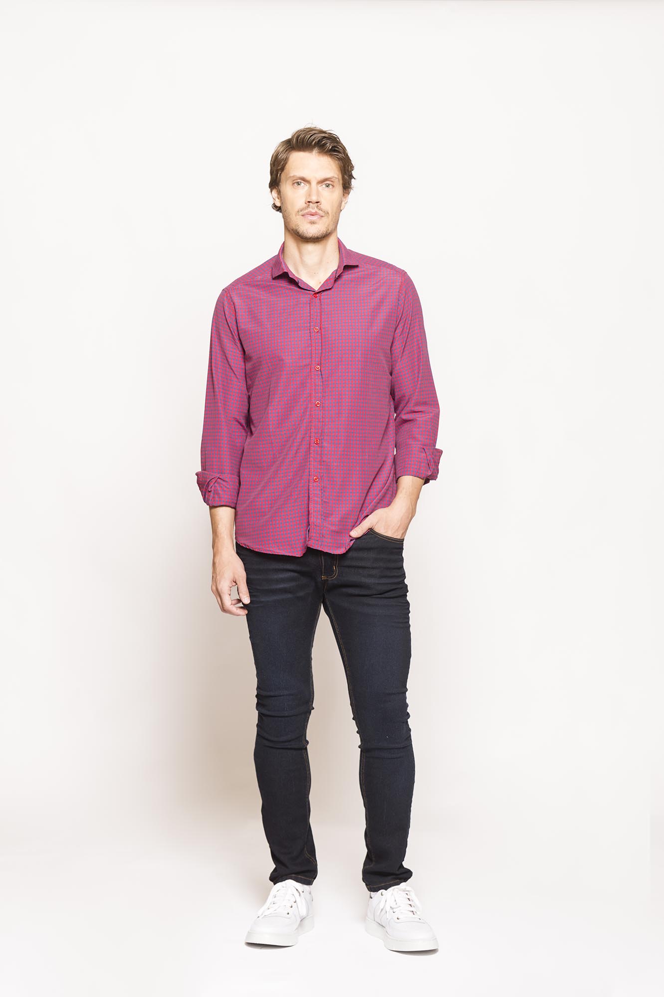 6596CUAMLRO - CAMISA SOFIA REGBAS ROJO