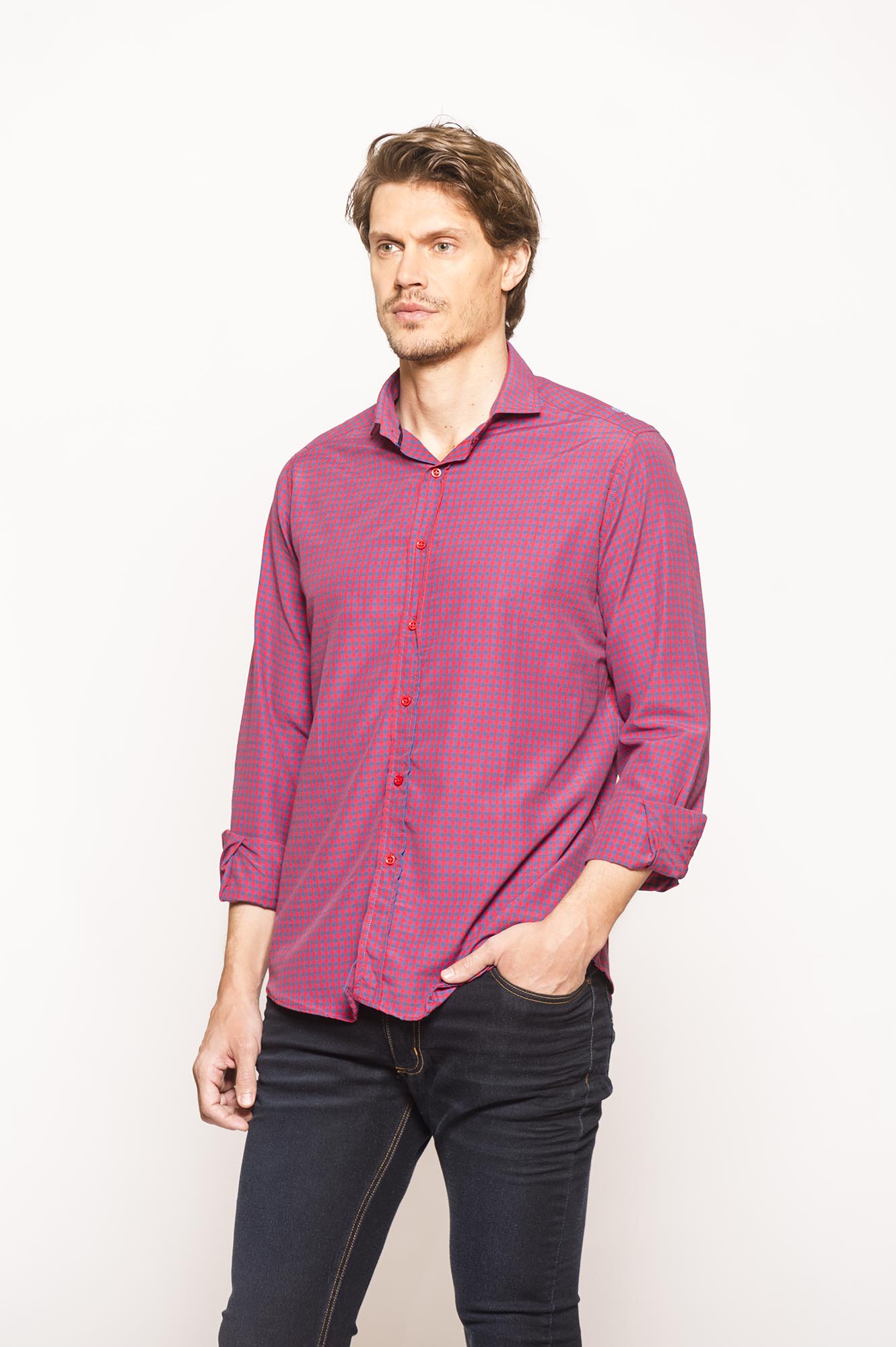 6596CUAMLRO - CAMISA SOFIA REGBAS ROJO