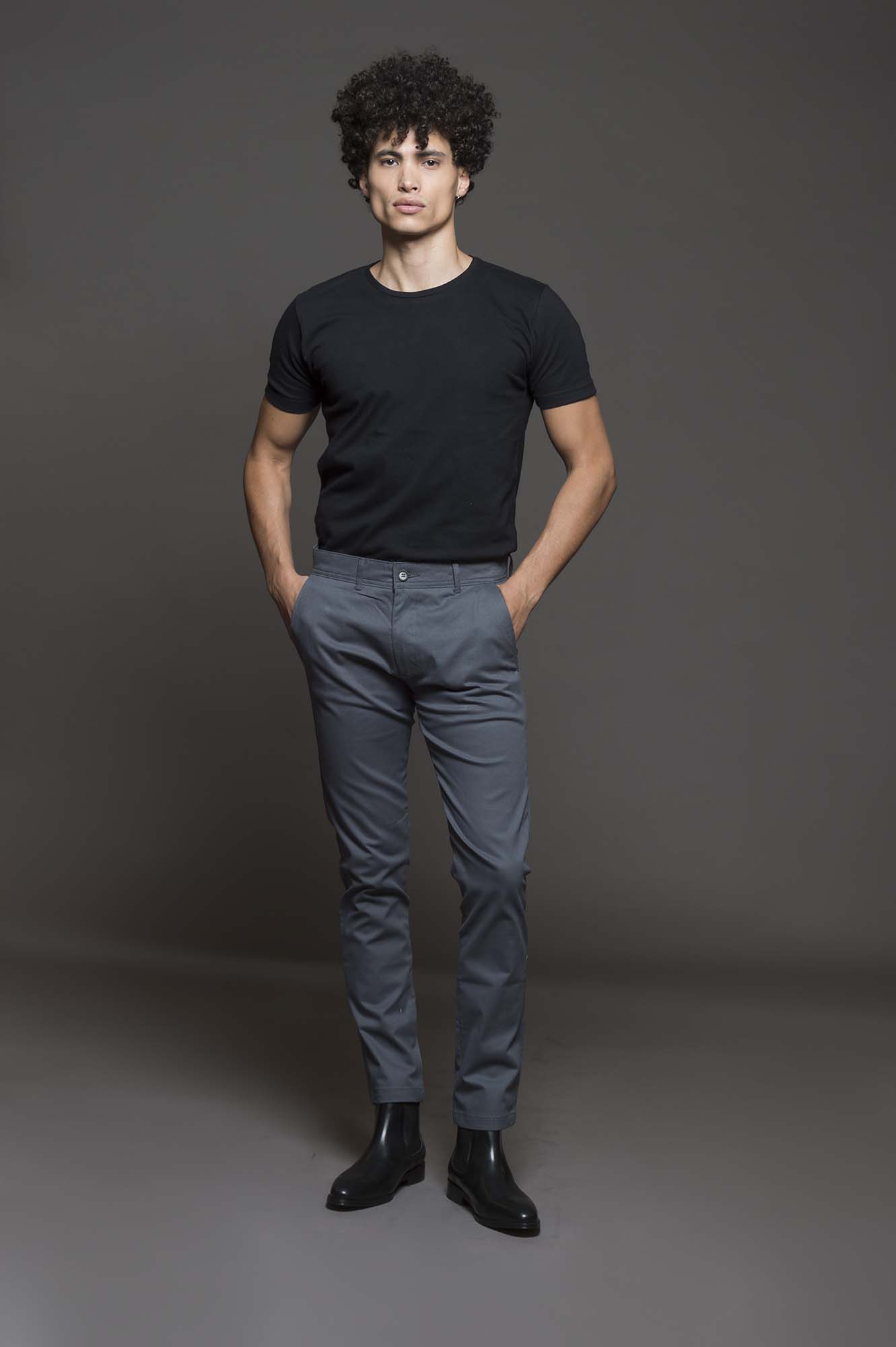 BORG DENIMWEAR REGULAR FIT GRIS TOPO