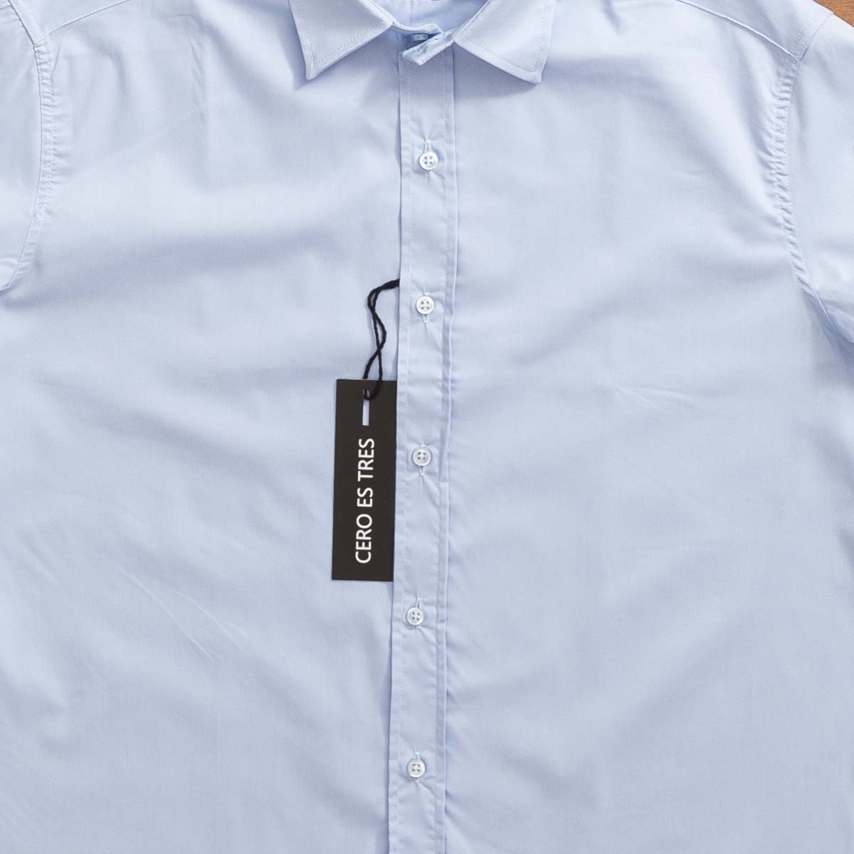 6519MLLCE - CAMISA REGULAR CELESTE